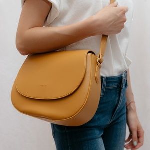 Angela Roi “Morning” Crossbody Handbag in Mustard- Luxury Vegan Brand